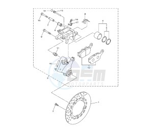 XJ6-S DIVERSION 600 drawing REAR BRAKE CALIPER