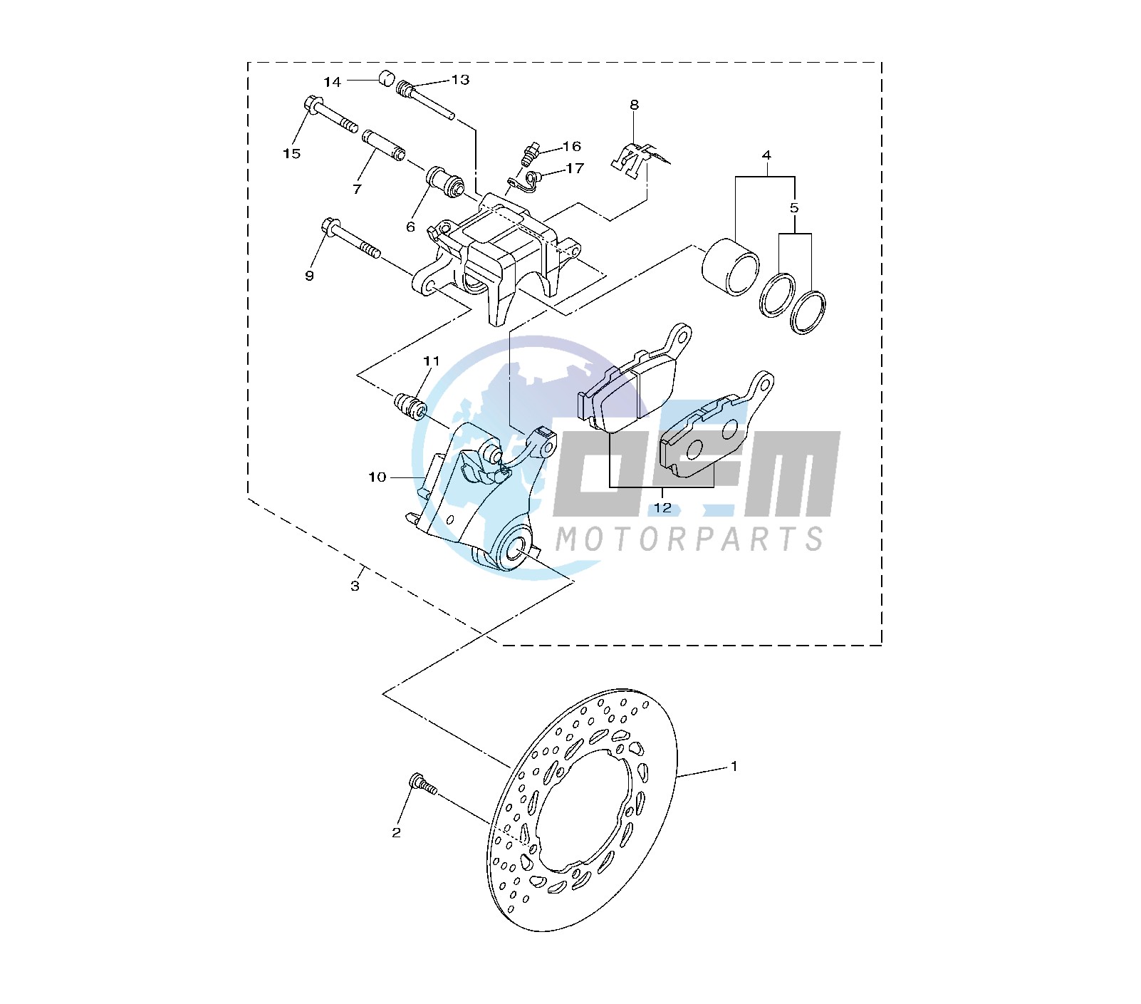 REAR BRAKE CALIPER