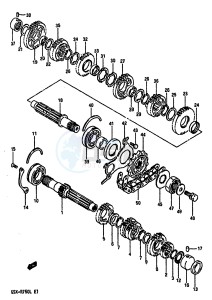 GSX-R750 (J-K-L) drawing TRANSMISSION