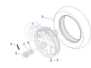 LXV 125 4T E3 drawing Rear Wheel