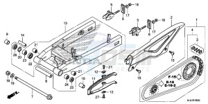 NC750XE NC750X Europe Direct - (ED) drawing SWING ARM