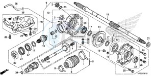 TRX420TE1F TRX420 Europe Direct - (ED) drawing REAR FINAL GEAR