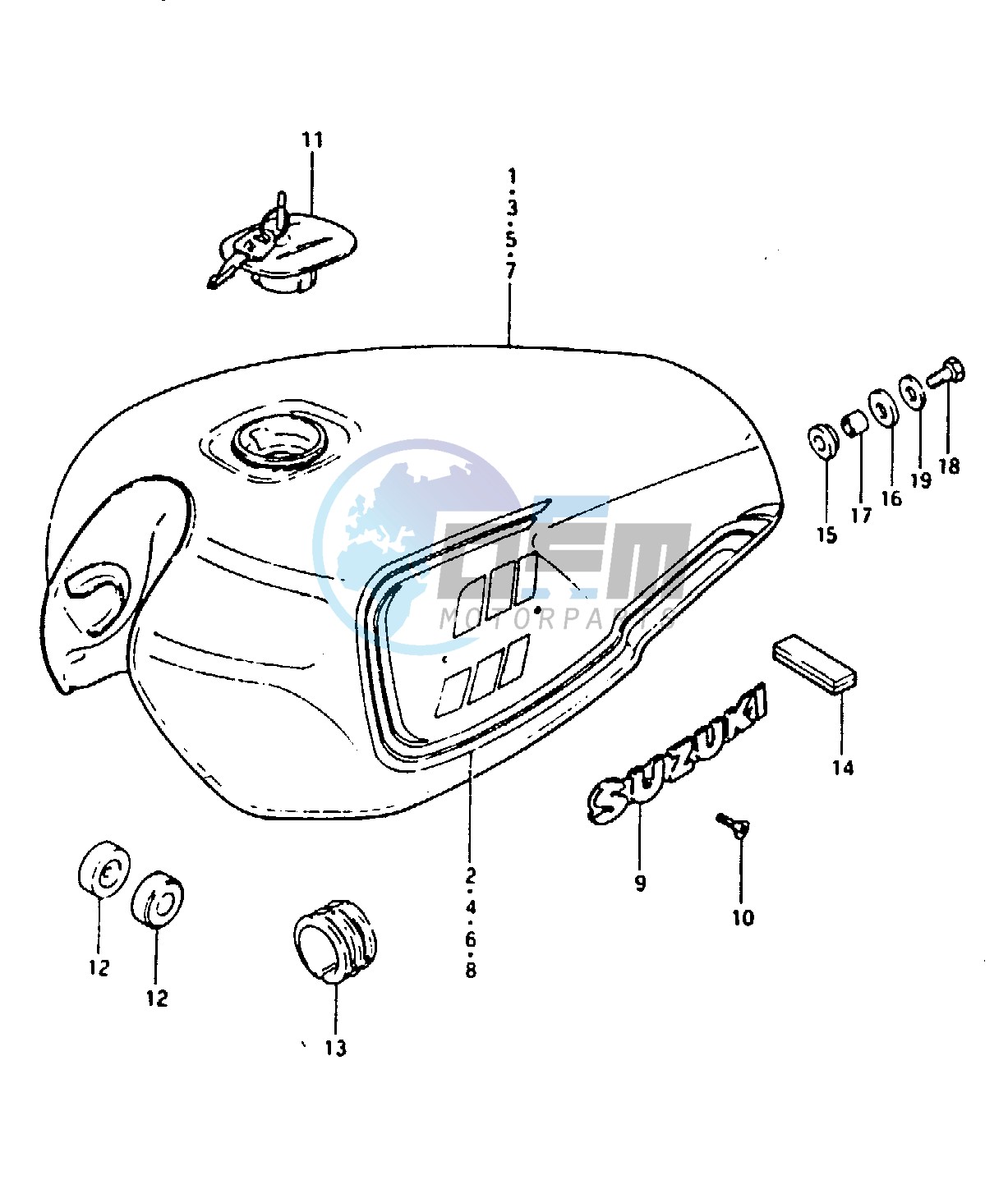 FUEL TANK (GSX1100X EX : 24L)