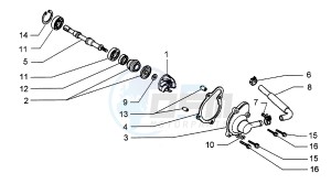 Hexagon 250 GT (578477) 578477 drawing Water pump