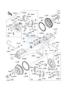 KAF 620 P [MULE 4000] (P9F-PAF) P9F drawing REAR HUBS_BRAKES