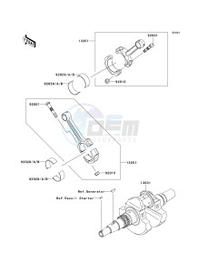 KVF 650 G [BRUTE FORCE 650 4X4I HARDWOODS GREEN HD] (G6F-G9F) G8F drawing CRANKSHAFT