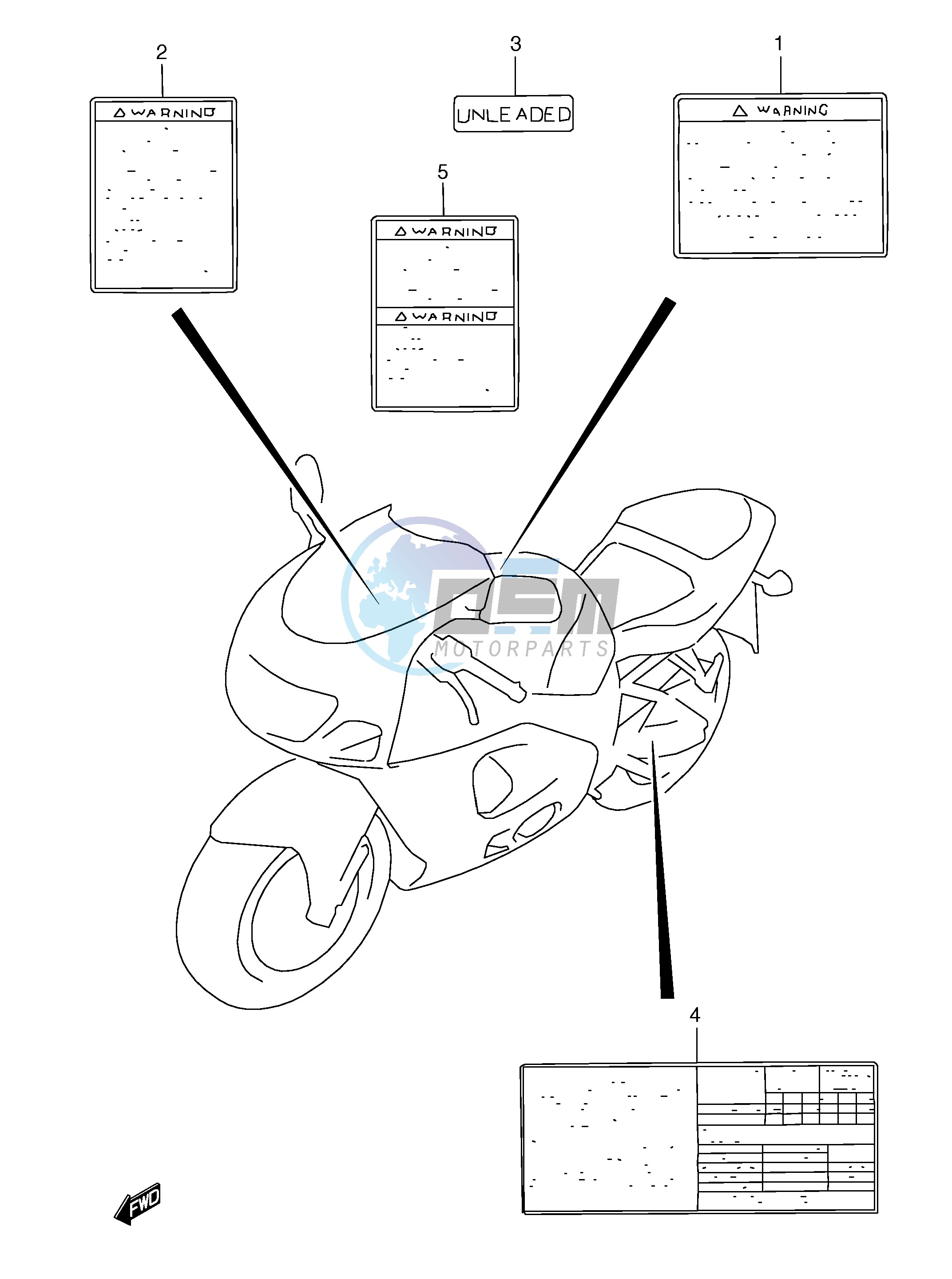 LABEL (MODEL V W X)