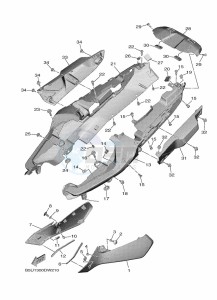 TRACER 9 MTT890 (B5U1) drawing SIDE COVER