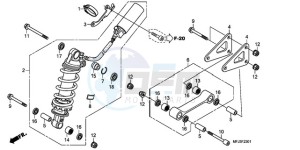 CBR600RAA Korea - (KO / ABS) drawing REAR CUSHION (CBR600RA)