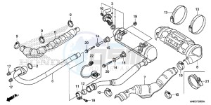 TRX680FAG Wave 110 - AFS110 UK - (E) drawing EXHAUST MUFFLER