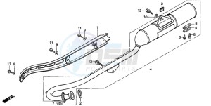 XR100R drawing EXHAUST MUFFLER