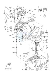 MT125 MT-125 (BR31 BR31 BR31 BR31 BR31) drawing FUEL TANK