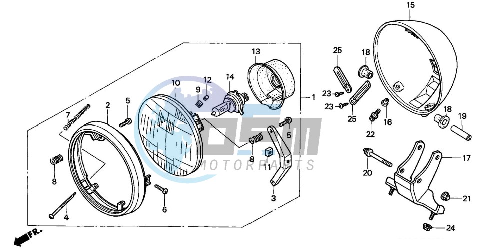 HEADLIGHT (VT1100CV/CW)