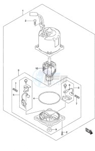 DF 250 drawing PTT Motor w/Transom (L)