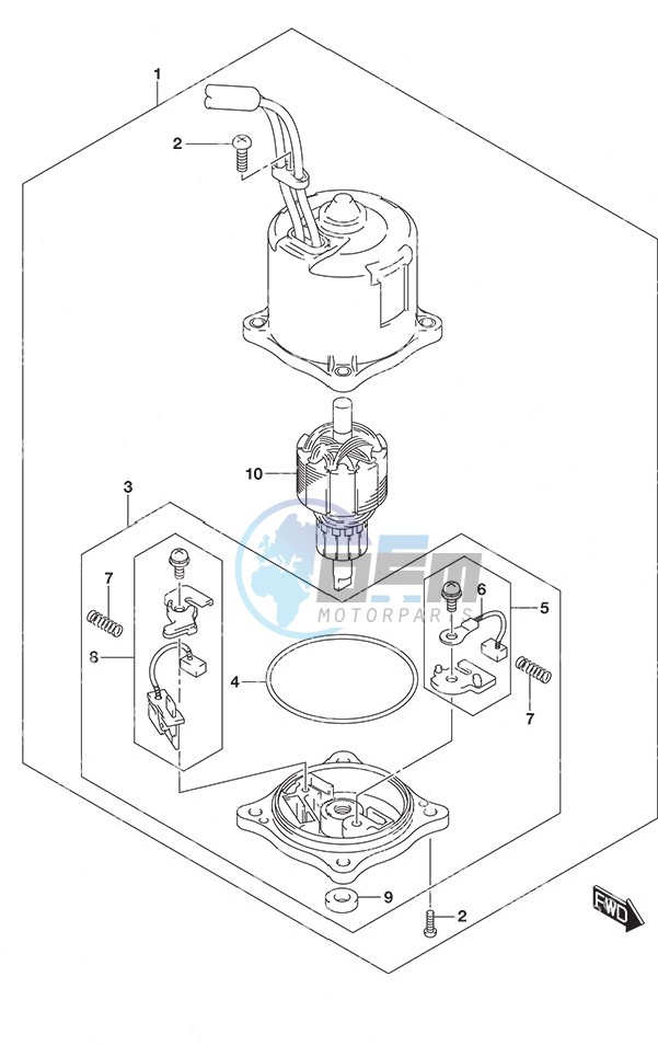 PTT Motor w/Transom (L)