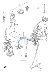 GSF1200 (E2) Bandit drawing WIRING HARNESS (GSF1200T V W X Y ST SV SW SX SY)