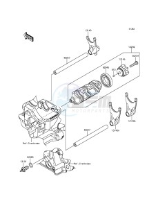 VERSYS 1000 KLZ1000BFF FR GB XX (EU ME A(FRICA) drawing Gear Change Drum/Shift Fork(s)