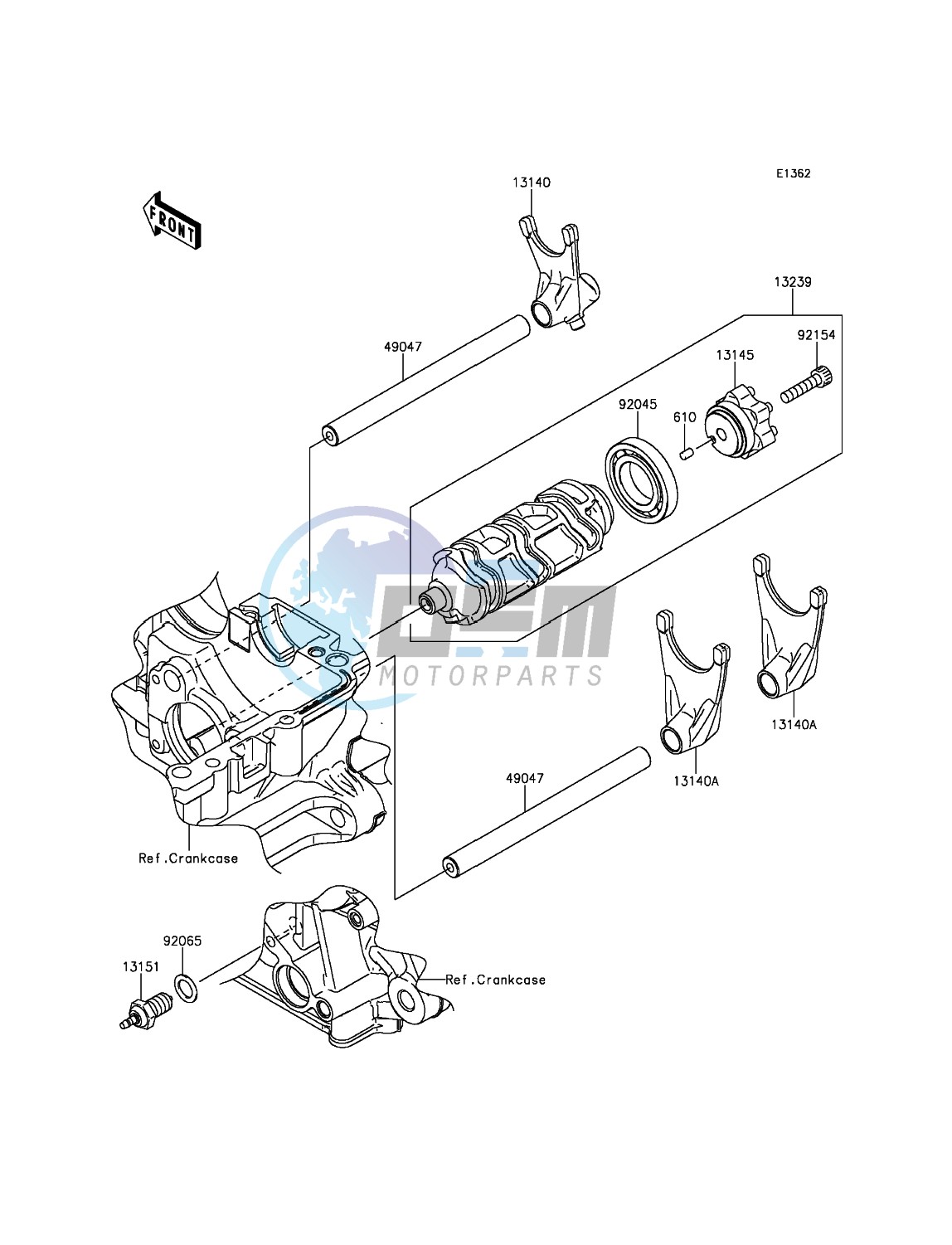 Gear Change Drum/Shift Fork(s)