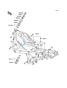 ZZR600 ZX600-E13H GB XX (EU ME A(FRICA) drawing Frame