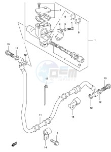 AY50 (P19) katana drawing REAR MASTER CYLINDER (MODEL AY50WR K1 K2  AY50W K3 K4)