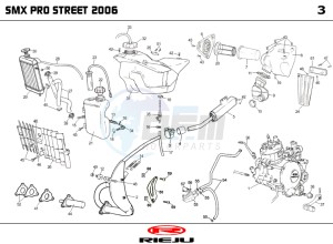 SMX PRO STREET 50 drawing HOSE CONNEXIONS TANKS