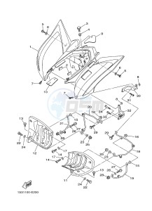 YFM700R YFM7RB RAPTOR 700R (1ASE 1ASF 1ASD) drawing REAR FENDER