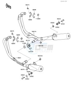 ZX 1000 B [NINJA ZX-10] (B1-B2) [NINJA ZX-10] drawing MUFFLER-- S- -