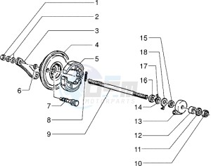 Zip 50 drawing Front wheel component parts