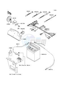 KLF250 KLF250-A3 EU GB drawing Chassis Electrical Equipment