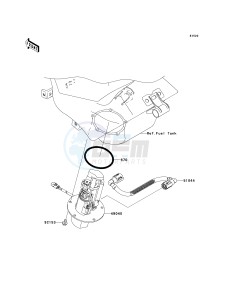 ZX 636 C [NINJA ZX-6R] (C1) C1 drawing FUEL PUMP