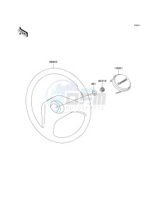 KAF 950 E [MULE 3010 TRANS4X4 DIESEL] (E8F) E8F drawing STEERING WHEEL