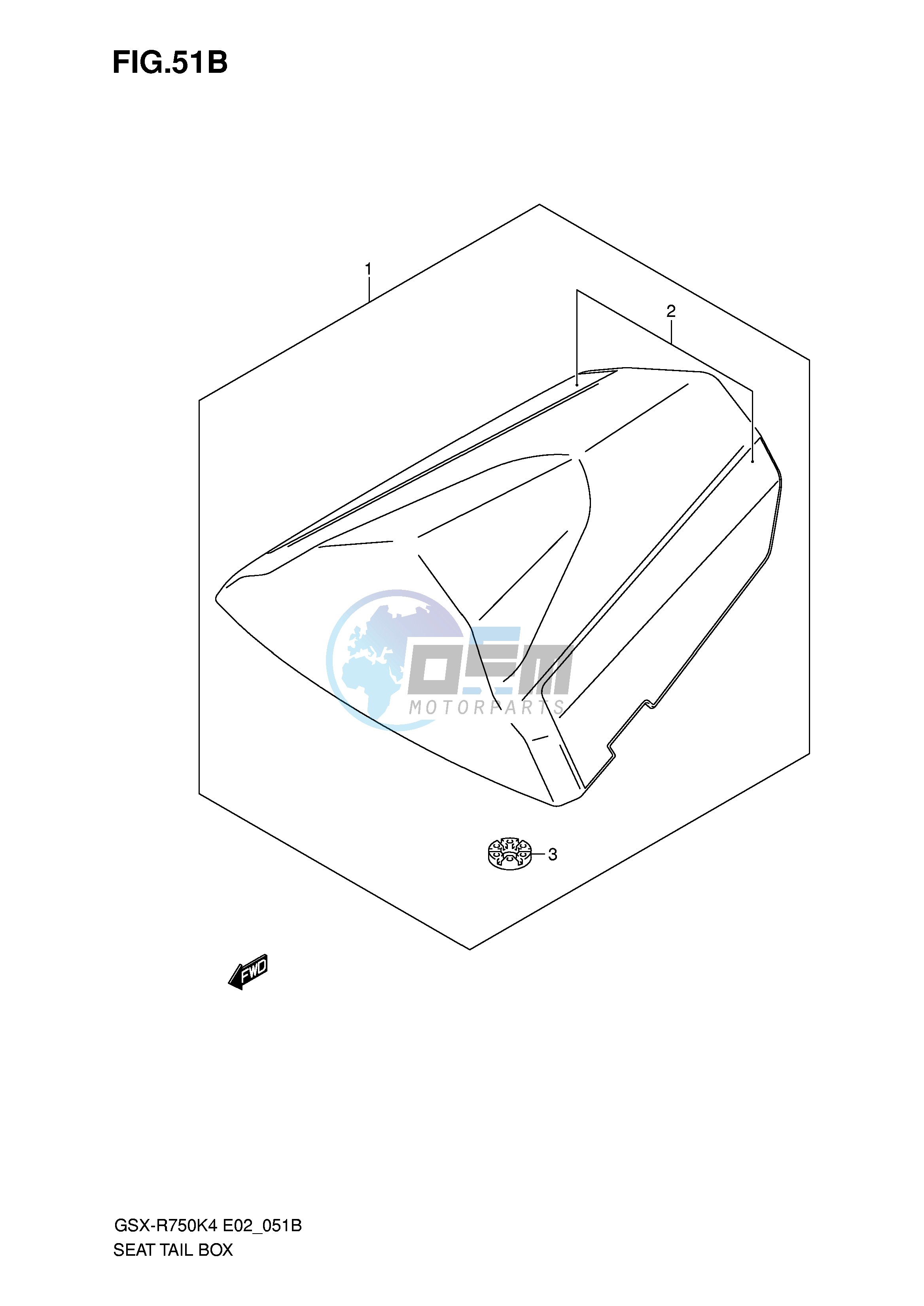 SEAT TAIL BOX (GSX-R750XK5 U2XK5)