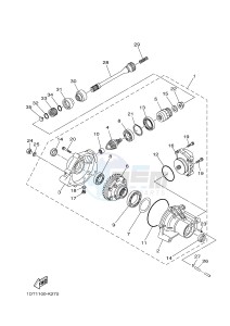 YFM550FWA YFM5FGD GRIZZLY 550 (1NP8) drawing FRONT DIFFERENTIAL