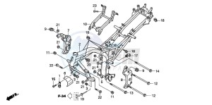 CBF600N drawing FRAME BODY