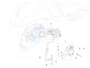 LXV 125 4T 3V E3 (APAC) drawing Brakes pipes - Calipers