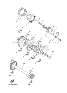 MT09 900 (1RCL 1RCM) drawing CRANKSHAFT & PISTON