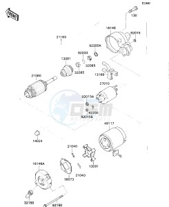 KAF 540 E [MULE 2030] (E1) [MULE 2030] drawing STARTER MOTOR