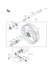 ZR 750 C [ZEPHYR 750] (C1-C3) [ZEPHYR 750] drawing FRONT HUB