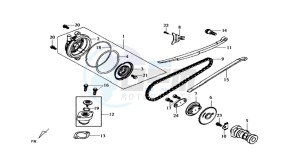 HD 200EVO EFI drawing CYLINDER HEAD COVER / CAMSHAFT CHAIN