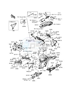 Z800 ABS ZR800BFF FR GB XX (EU ME A(FRICA) drawing Frame Fittings