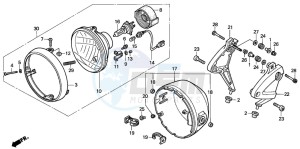 CB1100SF drawing HEADLIGHT