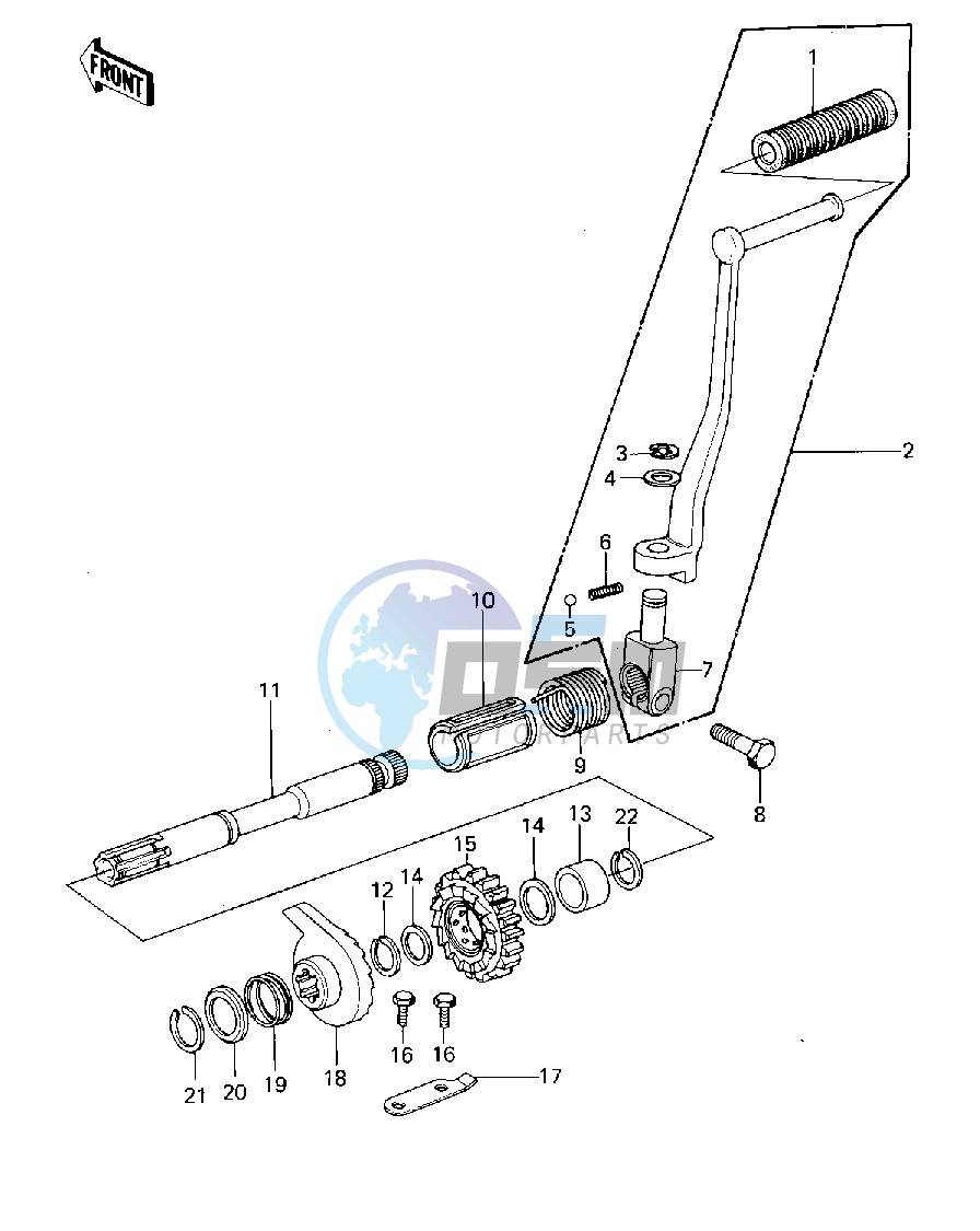 KICKSTARTER MECHANISM -- 79-80 A3_A3A_A4- -