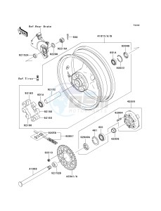 ZR 1000 B [Z1000 EUROPEAN] (B7F-B9F) 0B9F drawing REAR HUB