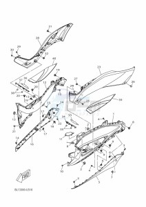 YP125RA XMAX 125 ABS (BL24) drawing STAND & FOOTREST 2