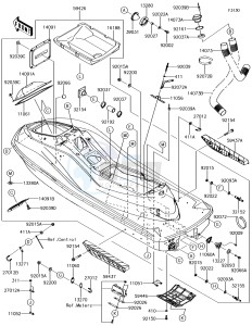 JET SKI ULTRA 310LX JT1500MGF EU drawing Hull