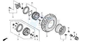 TRX350FM FOURTRAX drawing FRONT WHEEL