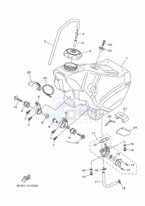 YZ250 (BCR9) drawing FUEL TANK