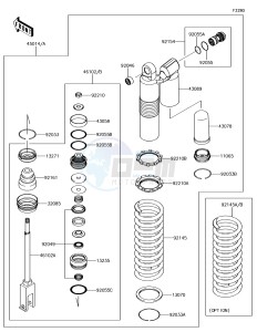 KX450F KX450HHF EU drawing Shock Absorber(s)