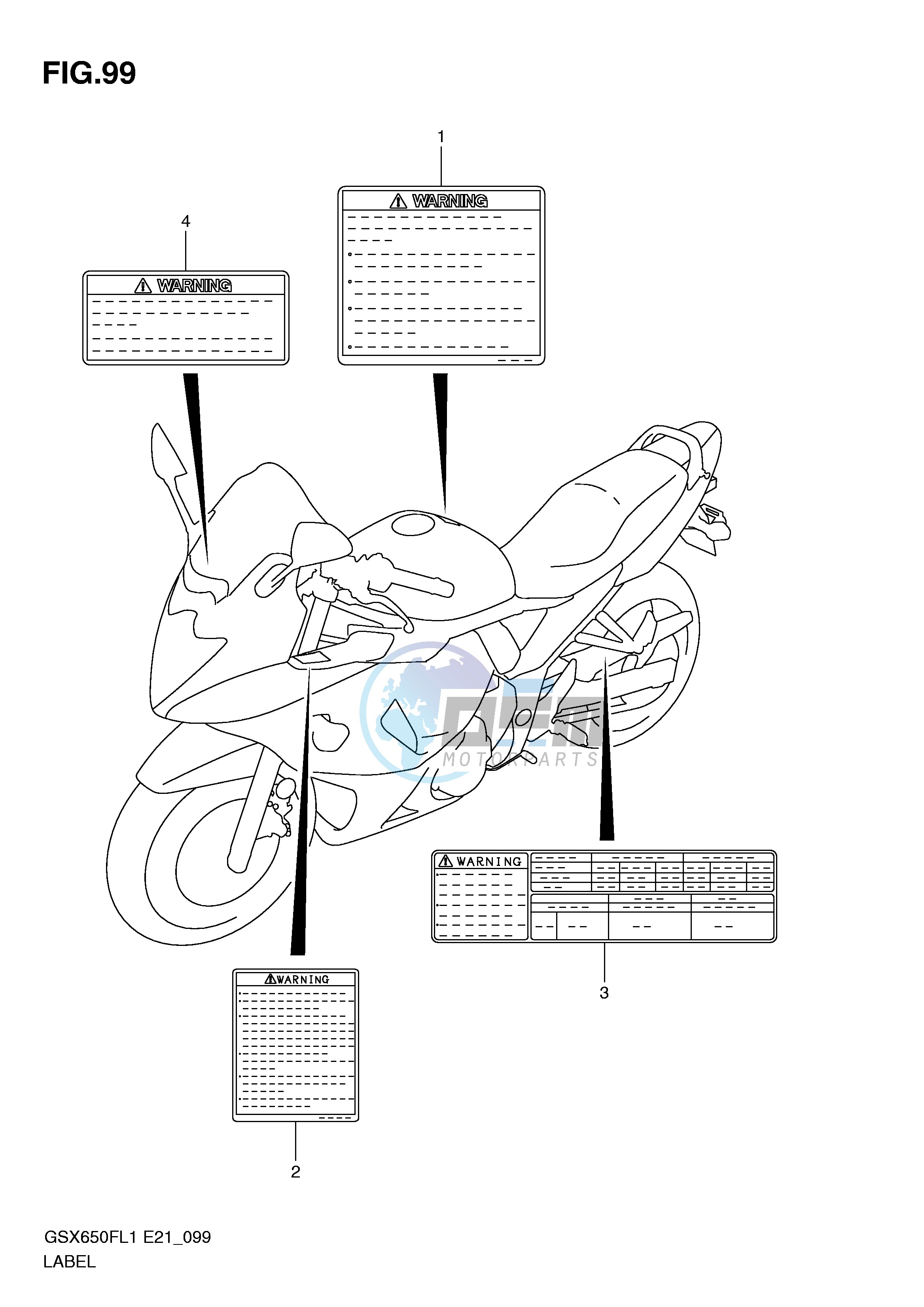 LABEL (GSX650FUL1 E21)