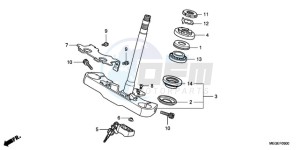 VT750CA9 KO / MK ST drawing STEERING STEM